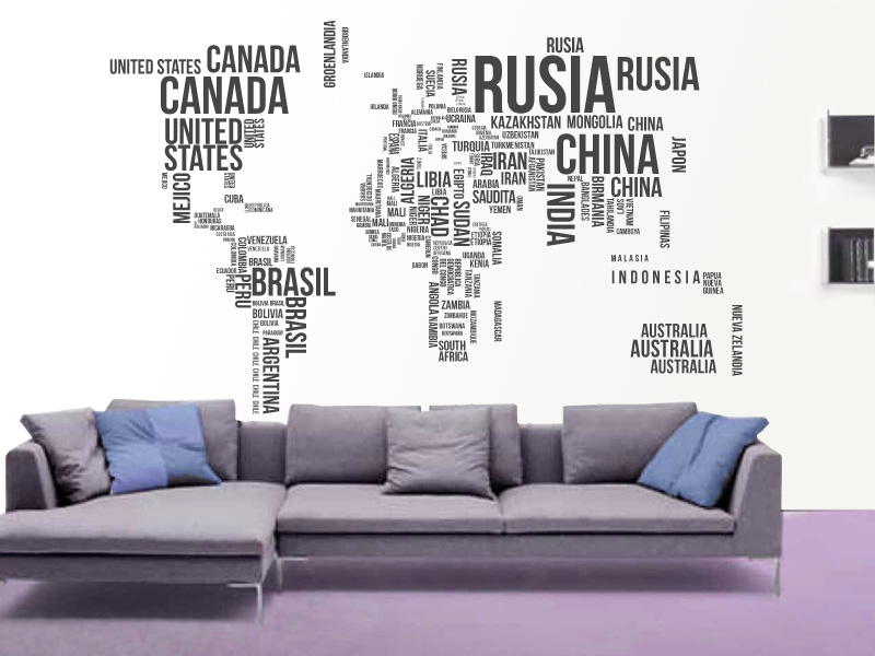 Mapa Mundi tipográfico